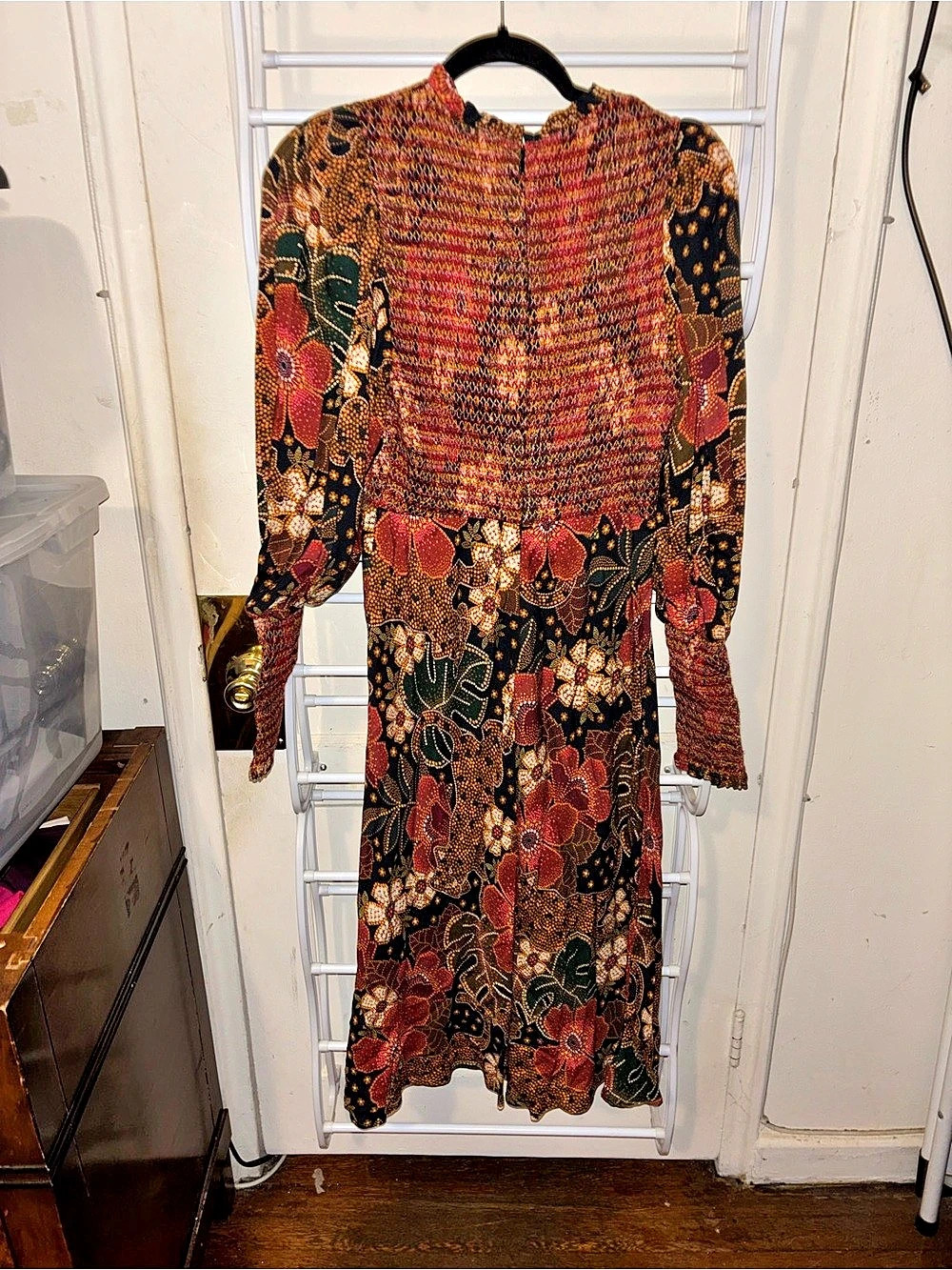 FARM Rio Flowered Leopards Midi Dress M Boho Tropical Animal Print - Picture 2 of 7